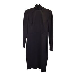 Alex Perry Mock Neck Dress in Black Triacetate